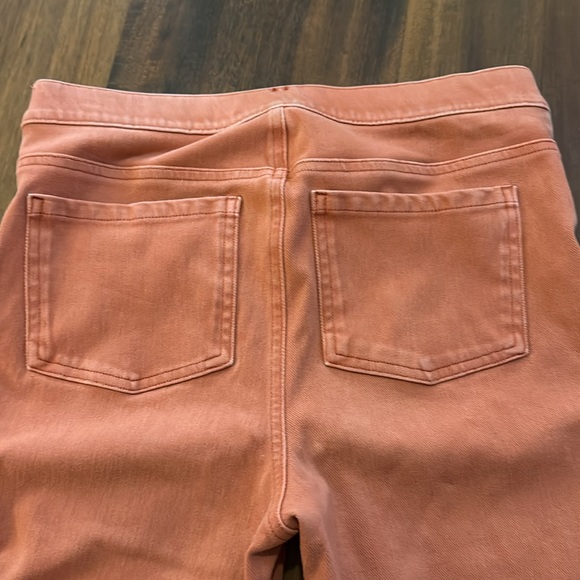 Spanx Jeggings Jean-ish Ankle Leggings Coral Color Size Medium - Picture 4 of 12